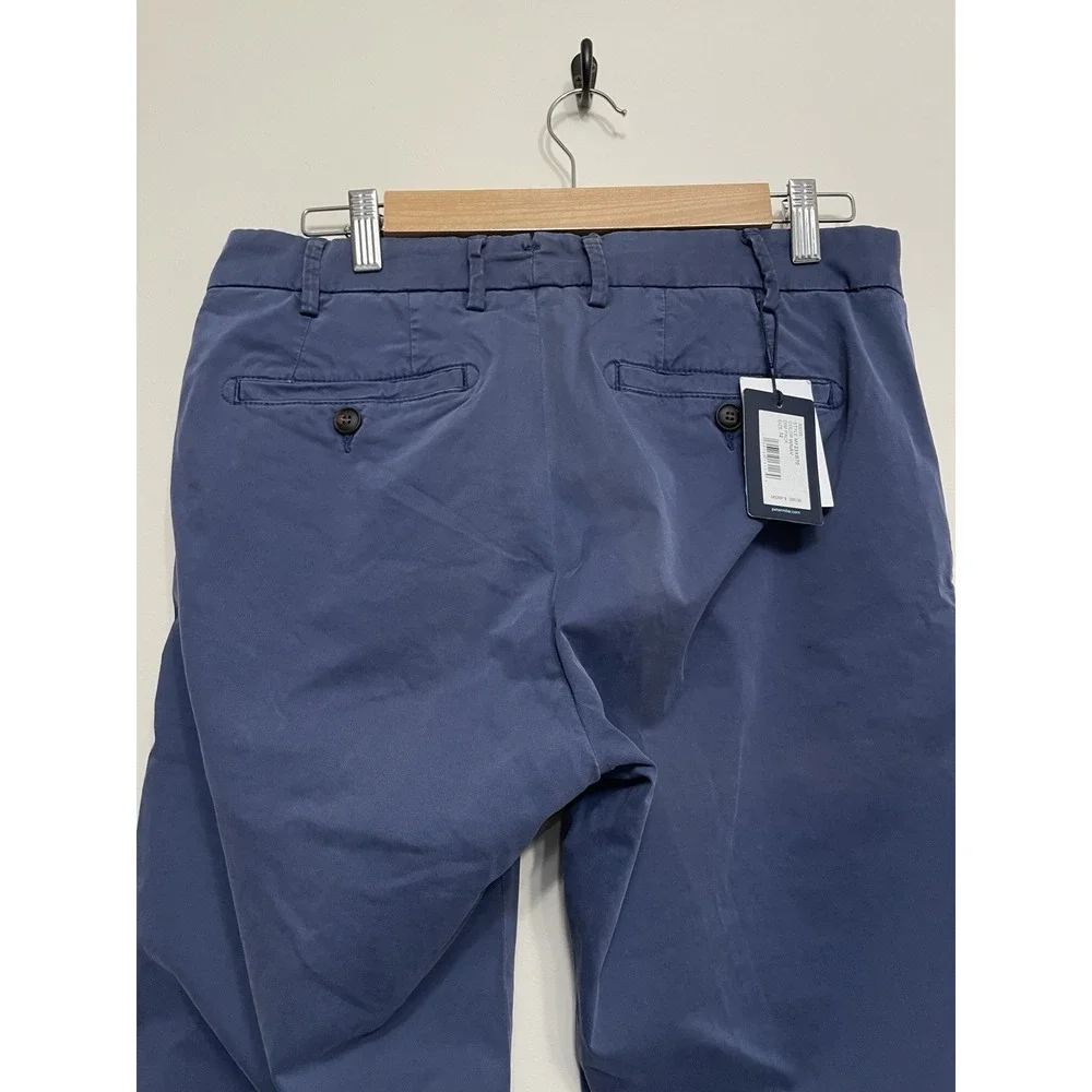 Peter Millar‎ Concorde Trousers Men Size 32 Blue Flat Front Cotton Stretch New